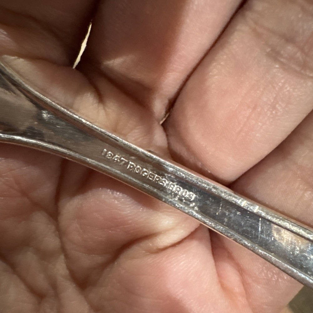 1847 Rogers Bros Silhouette Flatware Silverware Fork Spoon Soup Service For 8 - Picture 9 of 9